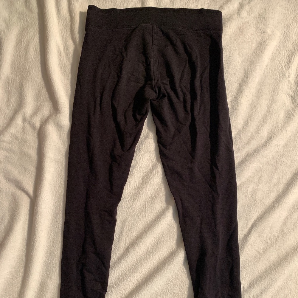 Garage black low rise wide waistband leggings